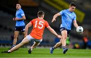 29 January 2022; Brian Howard of Dublin in action against Aidan Nugent of Armagh during the Allianz Football League Division 1 match between Dublin and Armagh at Croke Park in Dublin. Photo by Stephen McCarthy/Sportsfile