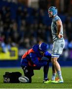 29 January 2022; Will Connors of Leinster receives treatment during the United Rugby Championship match between Cardiff and Leinster at Cardiff Arms Park in Cardiff, Wales. Photo by Harry Murphy/Sportsfile