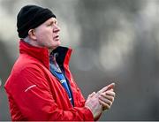 29 January 2022; Kilkerrin-Clonberne manager Willie Ward during the 2021 currentaccount.ie All-Ireland Ladies Senior Club Football Championship Final match between Mourneabbey and Kilkerrin-Clonberne at St Brendan's Park in Birr, Offaly. Photo by Piaras Ó Mídheach/Sportsfile