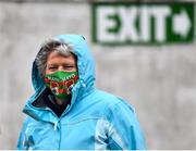 30 January 2022; Mayo supporter Peggy Keagley arrives before the Allianz Football League Division 2 match between Roscommon and Cork at Dr Hyde Park in Roscommon. Photo by David Fitzgerald/Sportsfile