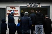30 January 2022; Matchgoers queue for refreshments before the Allianz Football League Division 2 match between Roscommon and Cork at Dr Hyde Park in Roscommon. Photo by David Fitzgerald/Sportsfile