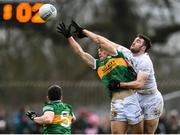 30 January 2022; Gavin White of Kerry in action against Kevin Flynn of Kildare during the Allianz Football League Division 1 match between Kildare and Kerry at St Conleth's Park in Newbridge, Kildare. Photo by Stephen McCarthy/Sportsfile