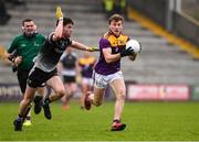 30 January 2022; Martin O'Connor of Wexford in action against Mikey Gordon of Sligo during the Allianz Football League Division 4 match between Wexford and Sligo at Chadwicks Wexford Park in Wexford. Photo by Matt Browne/Sportsfile