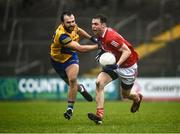 30 January 2022; Cian Kiely of Cork in action against Donie Smith of Roscommon during the Allianz Football League Division 2 match between Roscommon and Cork at Dr Hyde Park in Roscommon. Photo by David Fitzgerald/Sportsfile