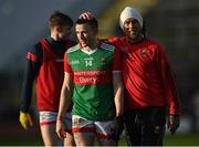 30 January 2022; Jason Doherty of Mayo with coach Ciarán McDonald after the drawn Allianz Football League Division 1 match between Mayo and Donegal at Markievicz Park in Sligo. Photo by Piaras Ó Mídheach/Sportsfile