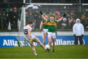 30 January 2022; Jimmy Hyland of Kildare scores a free, the final score of the match, to level the game during the Allianz Football League Division 1 match between Kildare and Kerry at St Conleth's Park in Newbridge, Kildare. Photo by Stephen McCarthy/Sportsfile
