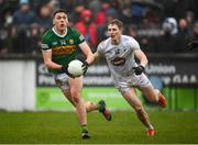 30 January 2022; David Clifford of Kerry in action against Daniel Flynn of Kildare during the Allianz Football League Division 1 match between Kildare and Kerry at St Conleth's Park in Newbridge, Kildare. Photo by Stephen McCarthy/Sportsfile