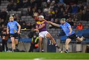 29 January 2022; Conor Devitt of Wexford in action against Fergal Whitely of Dublin during the Walsh Cup Final match between Dublin and Wexford at Croke Park in Dublin. Photo by Ray McManus/Sportsfile
