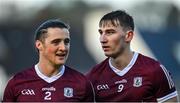 30 January 2022; Matthew Tierney, left, and Kieran Molloy of Galway after the Allianz Football League Division 2 match between Galway and Meath at Pearse Stadium in Galway. Photo by Seb Daly/Sportsfile