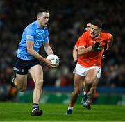 29 January 2022; Brian Fenton of Dublin in action against Niall Grimley of Armagh during the Allianz Football League Division 1 match between Dublin and Armagh at Croke Park in Dublin. Photo by Ray McManus/Sportsfile