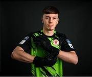 31 January 2022; Goalkeeper Josh Keeley poses for a portrait during a St Patrick's Athletic squad portrait session at Ballyoulster United Football Club in Kildare. Photo by Stephen McCarthy/Sportsfile