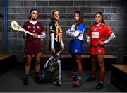 1 February 2022; In attendance, from left, are Orlaith McGrath of Galway, Grace Walsh of Kilkenny, Niamh Rockett of Waterford and Amy O'Connor of Cork during the launch of the Littlewoods Ireland Camogie Leagues at Clanna Gael Fontenoy GAA Club in Dublin Littlewoods Ireland continues its pledge to encourage supporters to attend games and support their county at this year’s Littlewoods Ireland Camogie Leagues. The Littlewoods Ireland Camogie Leagues begin this Saturday 5th of February, to purchase your tickets visit www.camogie.ie. #StyleOfPlay Photo by David Fitzgerald/Sportsfile