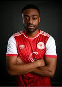 31 January 2022; Tunde Owolabi poses for a portrait during a St Patrick's Athletic squad portrait session at Ballyoulster United Football Club in Kildare. Photo by Stephen McCarthy/Sportsfile