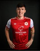 31 January 2022; Joe Redmond poses for a portrait during a St Patrick's Athletic squad portrait session at Ballyoulster United Football Club in Kildare. Photo by Stephen McCarthy/Sportsfile