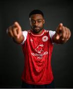 31 January 2022; Tunde Owolabi poses for a portrait during a St Patrick's Athletic squad portrait session at Ballyoulster United Football Club in Kildare. Photo by Stephen McCarthy/Sportsfile