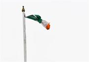 30 January 2022; The Irish tricolour flies in strong wind before the Allianz Football League Division 1 match between Mayo and Donegal at Markievicz Park in Sligo. Photo by Piaras Ó Mídheach/Sportsfile