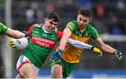30 January 2022; Tommy Conroy of Mayo in action against Conor O Donnell of Donegal during the Allianz Football League Division 1 match between Mayo and Donegal at Markievicz Park in Sligo. Photo by Piaras Ó Mídheach/Sportsfile