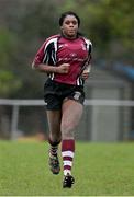 2 February 2022; Faith Oviawe of NUI Galway during the final of the Maxol Kay Bowen Cup between UCD and NUI Galway at Barnhall RFC in Leixlip, Kildare, which saw UCD victorious in an exciting  50 – 0 win. Photo by Brendan Moran/Sportsfile