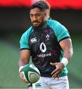 4 February 2022; Bundee Aki during the Ireland captain's run at Aviva Stadium in Dublin. Photo by Brendan Moran/Sportsfile