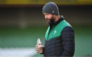 4 February 2022; Head coach Andy Farrell during the Ireland captain's run at Aviva Stadium in Dublin. Photo by Brendan Moran/Sportsfile