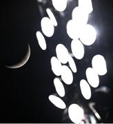 4 February 2022; A general view of the moon behind a floodlight before the U20 Six Nations Rugby Championship match between Ireland and Wales at Musgrave Park in Cork. Photo by Piaras Ó Mídheach/Sportsfile