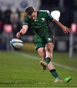 4 February 2022; Conor Fitzgerald of Connacht kicks a conversion during the United Rugby Championship match between Ulster and Connacht at Kingspan Stadium in Belfast. Photo by Brendan Moran/Sportsfile