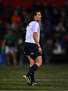 4 February 2022; Referee Julianne Zussman during the U20 Six Nations Rugby Championship match between Ireland and Wales at Musgrave Park in Cork. Photo by Piaras Ó Mídheach/Sportsfile