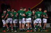 4 February 2022; Ireland players celebrate after their side's victory in the U20 Six Nations Rugby Championship match between Ireland and Wales at Musgrave Park in Cork. Photo by Piaras Ó Mídheach/Sportsfile