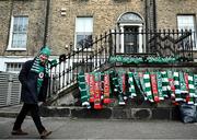 5 February 2022; Match scarves are seen outside the stadium before the Guinness Six Nations Rugby Championship match between Ireland and Wales at the Aviva Stadium in Dublin. Photo by David Fitzgerald/Sportsfile