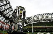 5 February 2022; The Six Nations Trophy is seen before the Guinness Six Nations Rugby Championship match between Ireland and Wales at the Aviva Stadium in Dublin. Photo by Harry Murphy/Sportsfile