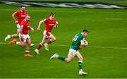5 February 2022; Garry Ringrose of Ireland on his way to scoring his side's fourth try during the Guinness Six Nations Rugby Championship match between Ireland and Wales at the Aviva Stadium in Dublin. Photo by Harry Murphy/Sportsfile