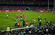 5 February 2022; A general view of a lineout during the Guinness Six Nations Rugby Championship match between Ireland and Wales at the Aviva Stadium in Dublin. Photo by Harry Murphy/Sportsfile