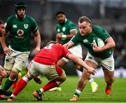 5 February 2022; Finlay Bealham of Ireland is tackled by Aaron Wainwright of Wales during the Guinness Six Nations Rugby Championship match between Ireland and Wales at the Aviva Stadium in Dublin. Photo by David Fitzgerald/Sportsfile