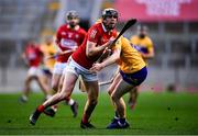 5 February 2022; Shane Kingston of Cork in action against Shane Meehan of Clare during the Allianz Hurling League Division 1 Group A match between Cork and Clare at Páirc Ui Chaoimh in Cork. Photo by Ben McShane/Sportsfile