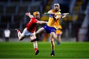 5 February 2022; Ryan Taylor of Clare in action against Niall O'Leary of Cork during the Allianz Hurling League Division 1 Group A match between Cork and Clare at Páirc Ui Chaoimh in Cork. Photo by Ben McShane/Sportsfile