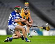 5 February 2022; Maurice O'Connor of Kilmoyley in action against Kevin Whelan of Naas during the AIB GAA Hurling All-Ireland Intermediate Club Championship Final match between Kilmoyley, Kerry, and Naas, Kildare, at Croke Park in Dublin. Photo by Piaras Ó Mídheach/Sportsfile