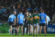 5 February 2022; Referee Conor Lane shows a black card to Niall Scully of Dublin, 12, during the Allianz Football League Division 1 match between Kerry and Dublin at Austin Stack Park in Tralee, Kerry. Photo by Stephen McCarthy/Sportsfile
