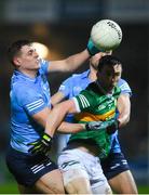 5 February 2022; Brian Howard and Niall Scully, right, of Dublin in action against Paul Murphy of Kerry during the Allianz Football League Division 1 match between Kerry and Dublin at Austin Stack Park in Tralee, Kerry. Photo by Stephen McCarthy/Sportsfile