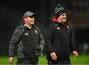5 February 2022; Down manager James McCartan, left, along with coach Aidan O'Rourke during the Allianz Football League Division 2 match between Down and Galway at Páirc Esler in Newry, Down. Photo by Oliver McVeigh/Sportsfile
