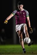 1 February 2022; Matthew Tierney of NUI Galway takes a free during the Electric Ireland HE GAA Sigerson Cup Round 2 match between NUI Galway and Letterkenny IT at the Dangan Sports Campus in Galway. Photo by Piaras Ó Mídheach/Sportsfile