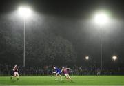 1 February 2022; Oisín Langan of Letterkenny IT in action against Fionn McDonagh of NUI Galway during the Electric Ireland HE GAA Sigerson Cup Round 2 match between NUI Galway and Letterkenny IT at the Dangan Sports Campus in Galway. Photo by Piaras Ó Mídheach/Sportsfile