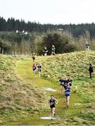 6 February 2022; A general view of during minor girl's race at the Irish Life Health Connacht Schools Cross Country at Bushfield in Loughrea, Galway. Photo by Ben McShane/Sportsfile