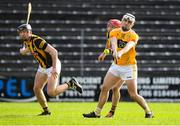 6 February 2022; Sean Elliott of Antrim scores the first goal of the game against Kilkenny during the Allianz Hurling League Division 1 Group B match between Kilkenny and Antrim at UMPC Nowlan Park in Kilkenny. Photo by Matt Browne/Sportsfile