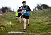 6 February 2022; Athlete from Clifden Community School competing in the minor boys event during the Irish Life Health Connacht Schools Cross Country at Bushfield in Loughrea, Galway. Photo by Ben McShane/Sportsfile