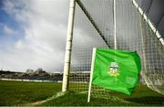 6 February 2022; A Meath flag flies in the wind before the Allianz Football League Division 2 match between Meath and Roscommon at Páirc Táilteann in Navan, Meath. Photo by Harry Murphy/Sportsfile