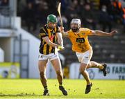 6 February 2022; Tommy Walsh of Kilkenny in action against Neil McManus of Antrim during the Allianz Hurling League Division 1 Group B match between Kilkenny and Antrim at UMPC Nowlan Park in Kilkenny. Photo by Matt Browne/Sportsfile