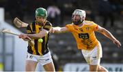 6 February 2022; Tommy Walsh of Kilkenny in action against Neil McManus of Antrim during the Allianz Hurling League Division 1 Group B match between Kilkenny and Antrim at UMPC Nowlan Park in Kilkenny. Photo by Matt Browne/Sportsfile