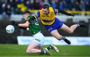 6 February 2022; Jason Scully of Meath in action against Brian Stack of Roscommon during the Allianz Football League Division 2 match between Meath and Roscommon at Páirc Táilteann in Navan, Meath. Photo by Harry Murphy/Sportsfile