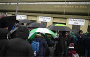 5 February 2022; Supporters queue to enter the ground, almost three hours before throw in, before the Allianz Football League Division 1 match between Kerry and Dublin at Austin Stack Park in Tralee, Kerry. Photo by Stephen McCarthy/Sportsfile