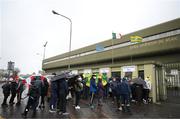 5 February 2022; Supporters queue to enter the ground, almost three hours before throw in, before the Allianz Football League Division 1 match between Kerry and Dublin at Austin Stack Park in Tralee, Kerry. Photo by Stephen McCarthy/Sportsfile